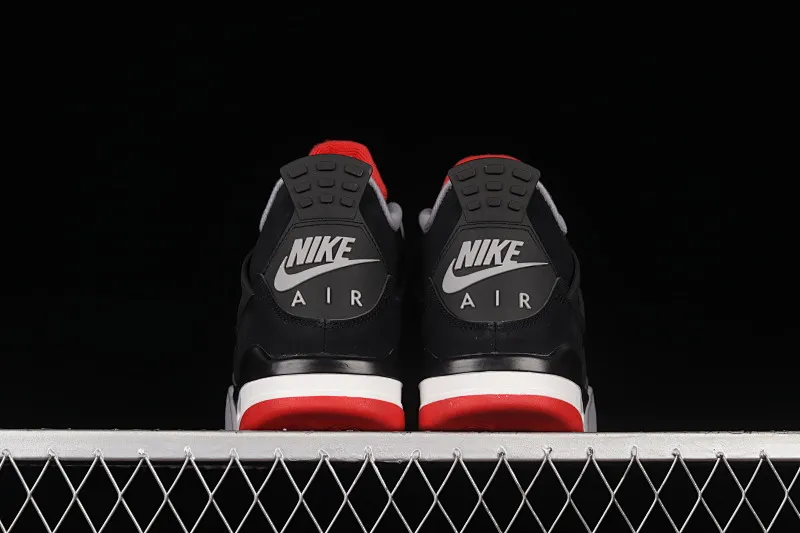 All categories Air Jordan Jordan series basketball shoes Air Jordan 4 foreign trade version Air Jordan 4 Retro "Bred" AJ4 Jordan 4 first year re-engraved new black and red first layer frosted 308497-060